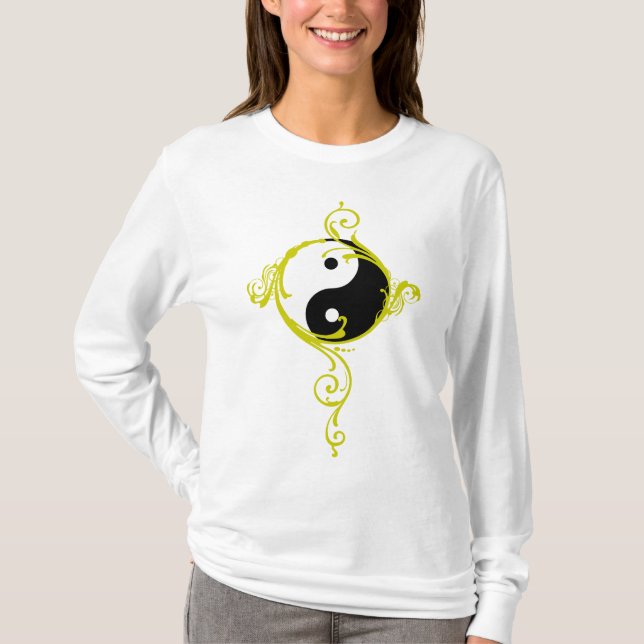 Yin Yang designT-tröja Tee (Framsida)