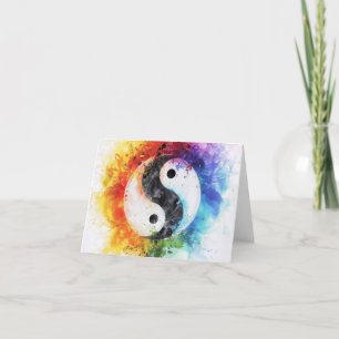 Yin Yang Digital konst Helgkort
