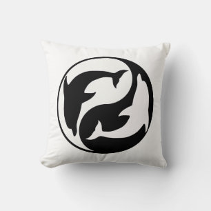 Yin Yang Dolfiner Reversibel Kudde