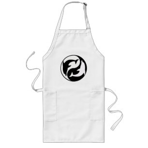Yin Yang Dolphin Apron Långt Förkläde