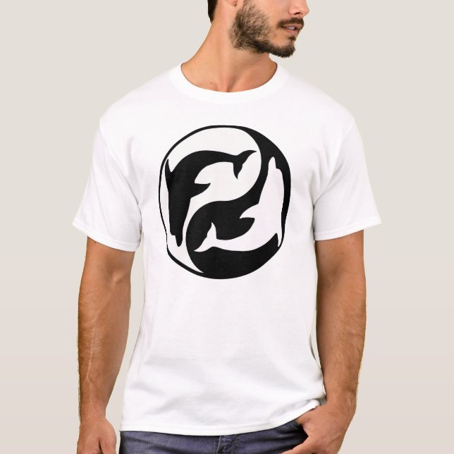Yin Yang Dolphin T-Shirt (Framsida)