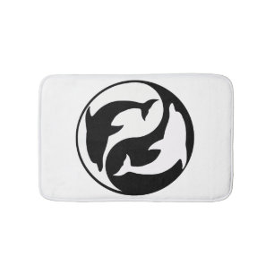Yin Yang Dolphins Bath Mat Badrumsmatta