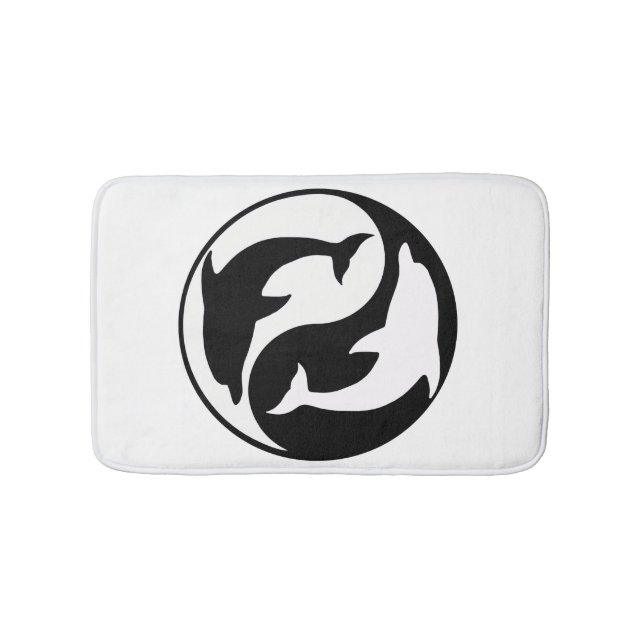 Yin Yang Dolphins Bath Mat Badrumsmatta (Framsidan)
