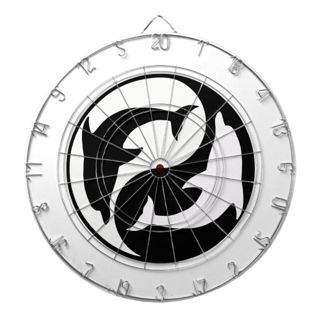 Yin Yang Dolphins Dart Board Piltavla (Framsidan)