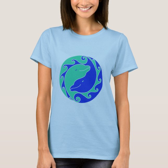 Yin-Yang Dolphins T-Shirt (Framsida)