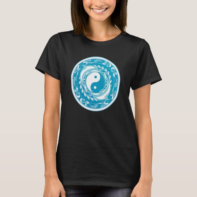 Yin Yang Dolphins T Shirt (Framsida)