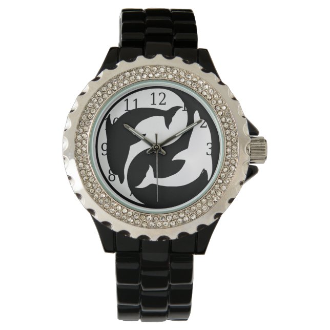 Yin Yang Dolphins Watch Armbandsur (Framsida)