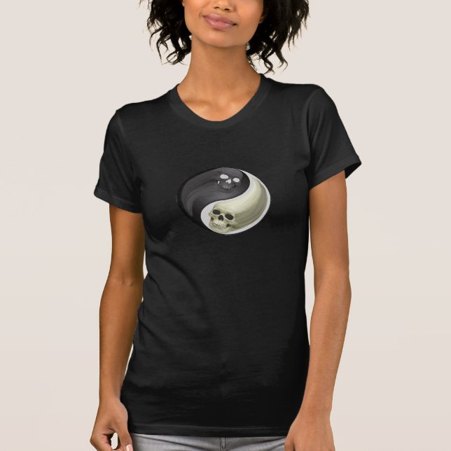 Yin Yang döskallar Tee (Framsida)