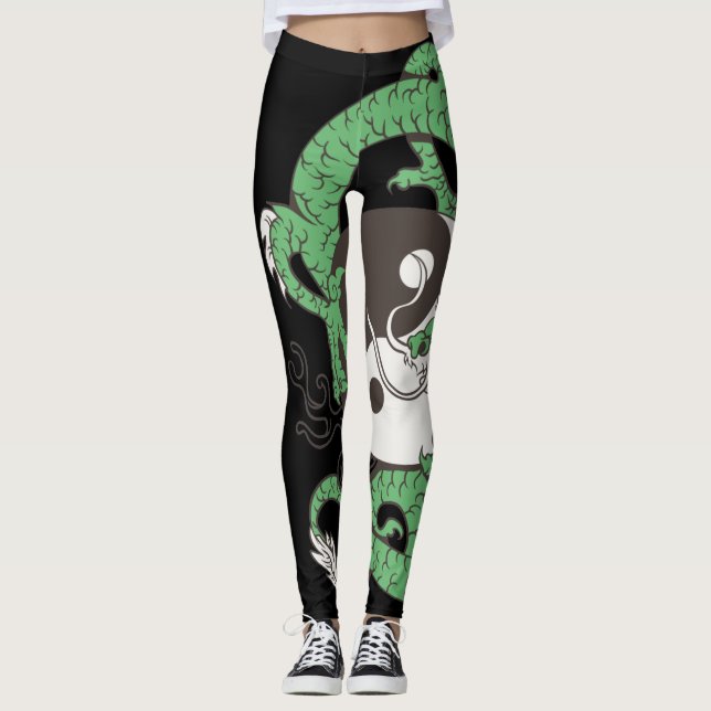 Yin Yang Dragon Leggings (Framsida)