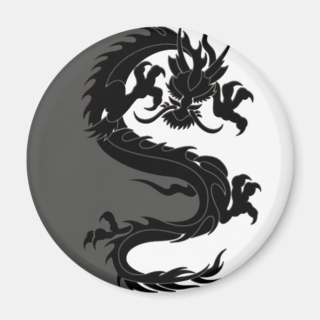Yin Yang Dragon Magnet (Framsidan)