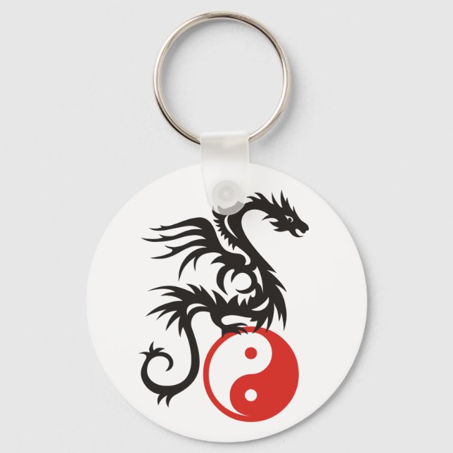 Yin & Yang Dragon Nyckelring (Framsida)
