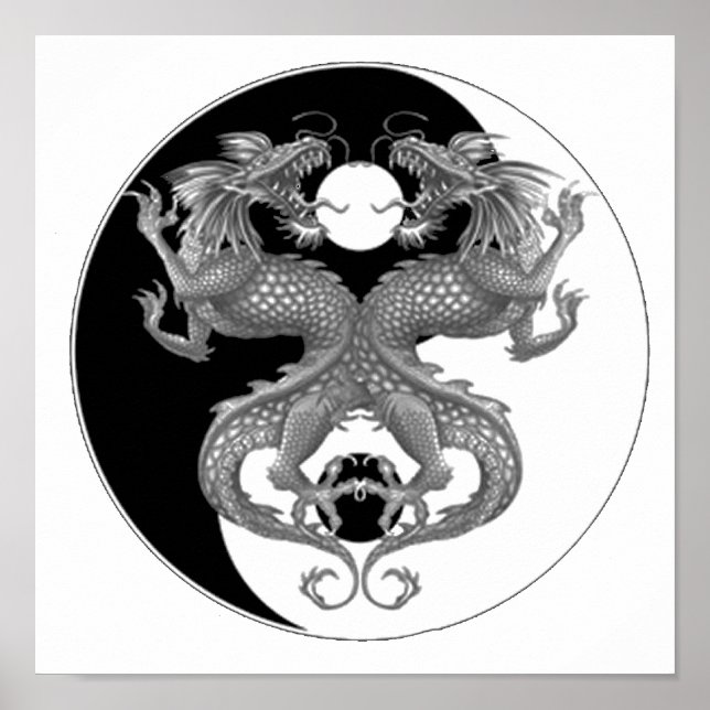 Yin Yang Dragon Poster (Framsidan)
