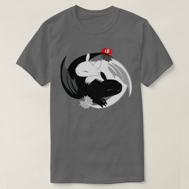 Yin Yang dragon T Shirt (Design framsida)