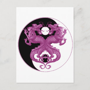 Yin Yang Dragons 6 Vykort