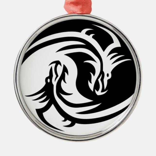 Yin Yang Dragons Julgransprydnad Metall (Framsidan)