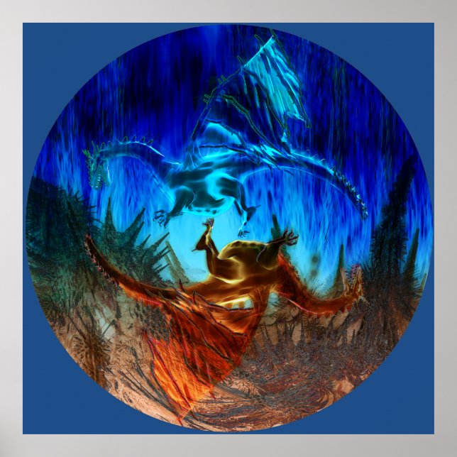 Yin Yang Dragons Poster (Framsidan)