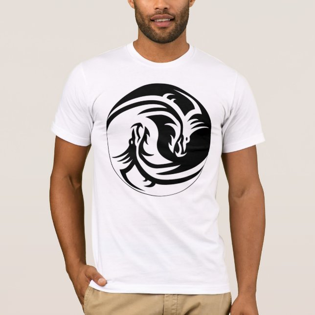 Yin Yang Dragons T Shirt (Framsida)