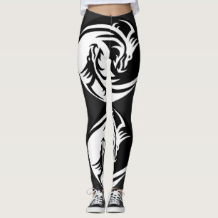 Yin Yang drakar Leggings
