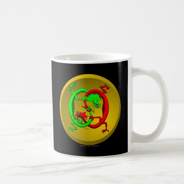 Yin Yang drakar [x2] Kaffemugg (Höger)