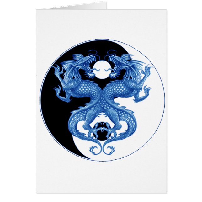 Yin Yang drake 2 Hälsningskort (Framsidan)