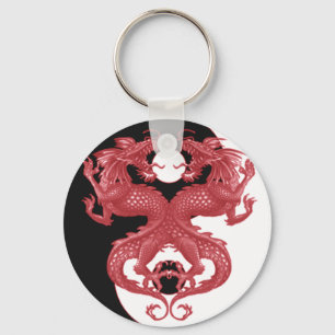 Yin Yang drake 3 Nyckelring