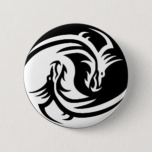 Yin Yang drakons-knapp Knapp