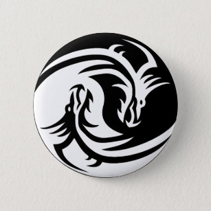 Yin Yang drakons-knapp Knapp