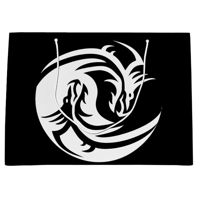 Yin yang drakons presentsäck (Framsidan)