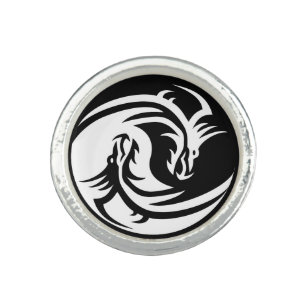 yin yang drakons ring