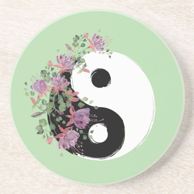 Yin Yang Drick Sandsten Underlägg (Framsidan)