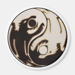 Yin yang Dubbel Drake Magnet