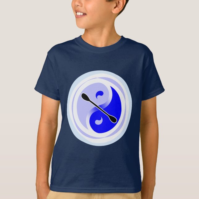 Yin-Yang dubbelt blad Tee (Framsida)