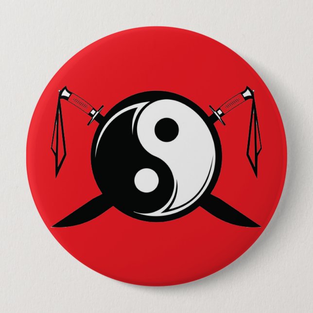 Yin Yang Dubbla Broadsvärd Knapp (Framsida)