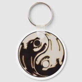 Yin yang Dubbla Dragon Nyckelring