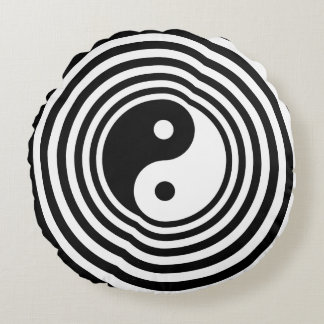 Yin Yang Echoes Rund Kudde