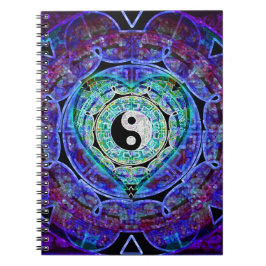 Yin Yang energiflöde Anteckningsbok Med Spiral
