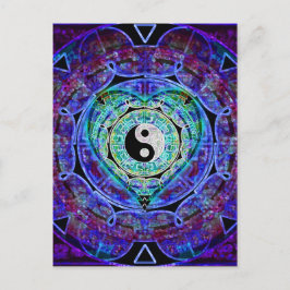 Yin Yang Energy Flow Vykort