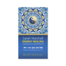 Yin Yang Energy Healing Blue Gult Mandala