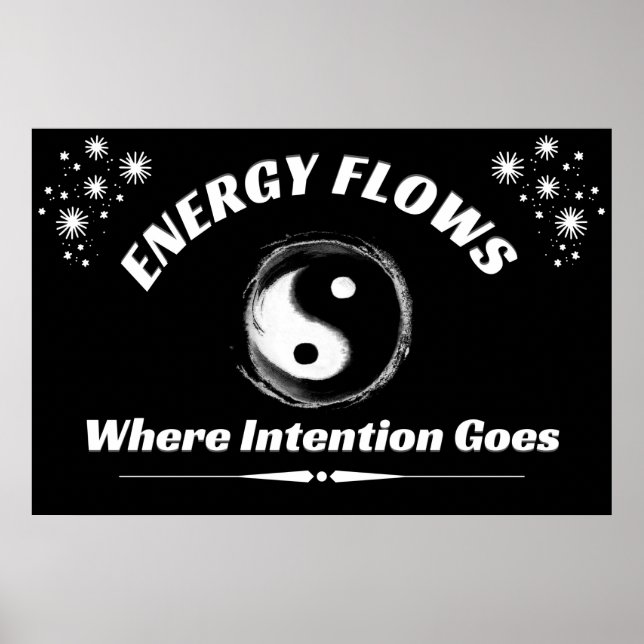 "Yin Yang Energy" - Positiv väggkonst Poster (Framsidan)