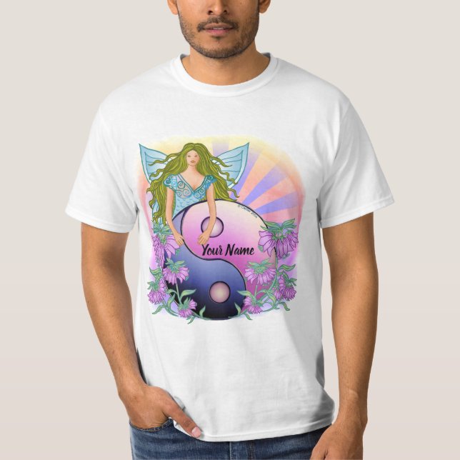 Yin Yang  fairy  T Shirt (Framsida)