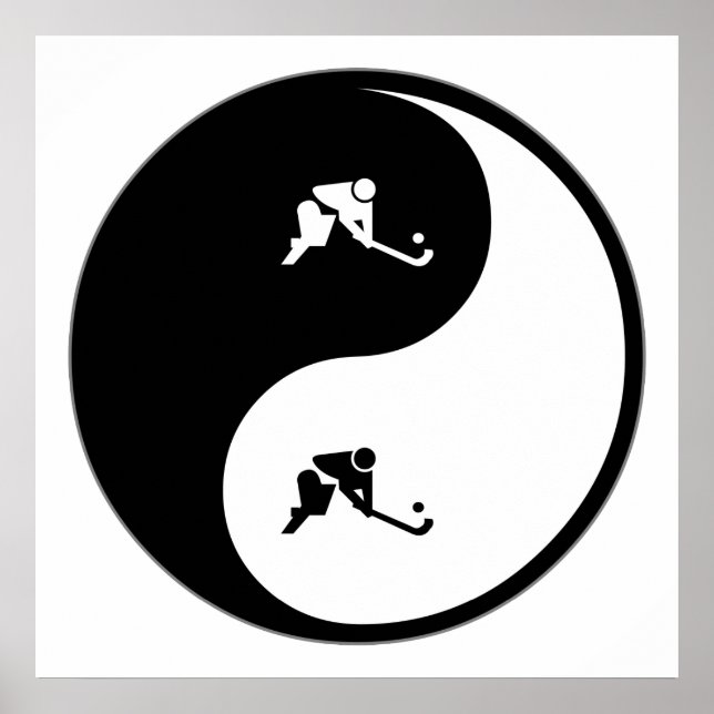 Yin Yang Fält Hockey Poster (Framsidan)