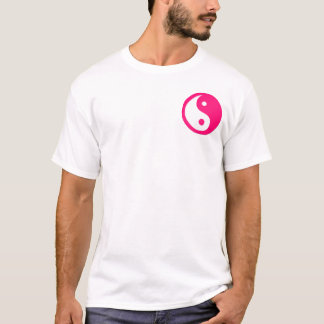Yin-Yang fick-, rosor & vit Tee Shirt