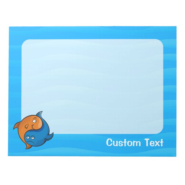 Yin Yang Fish Tecknad Anteckningsblock (Framsida)