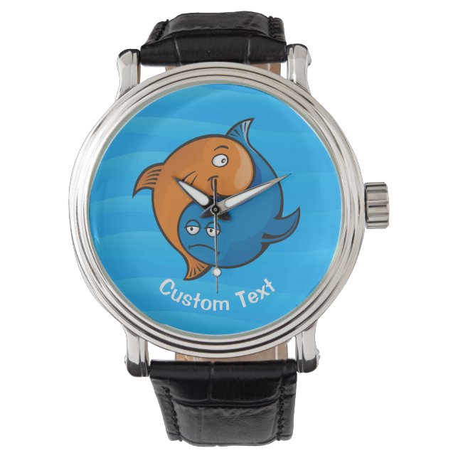 Yin Yang Fish Tecknad Armbandsur (Framsida)