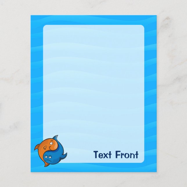 Yin Yang Fish Tecknad Flygblad (Framsidan)