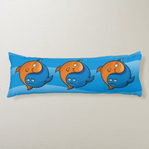Yin Yang Fish Tecknad Kroppskudde