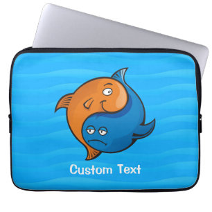 Yin Yang Fish Tecknad Laptop Fodral