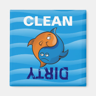 Yin Yang Fish Tecknad Magnet