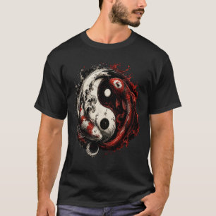 Yin Yang Fisk Balans Design T Shirt