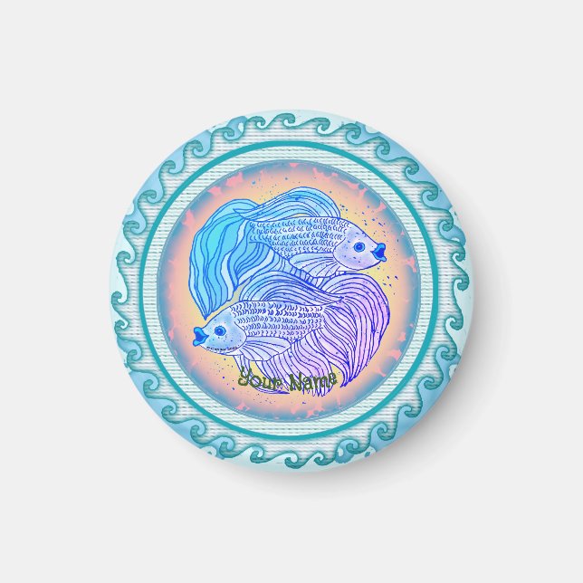 Yin Yang Fisk  Magnet (Framsidan)